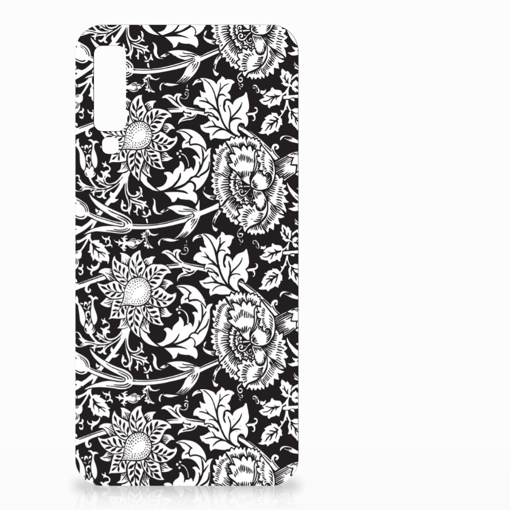 Samsung Galaxy A7 (2018) TPU Case Black Flowers