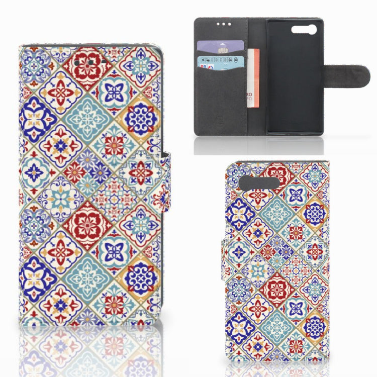 Sony Xperia X Compact Bookcase Tiles Color