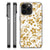 iPhone 15 Pro Max Bloemen Hoesje Gouden Bloemen