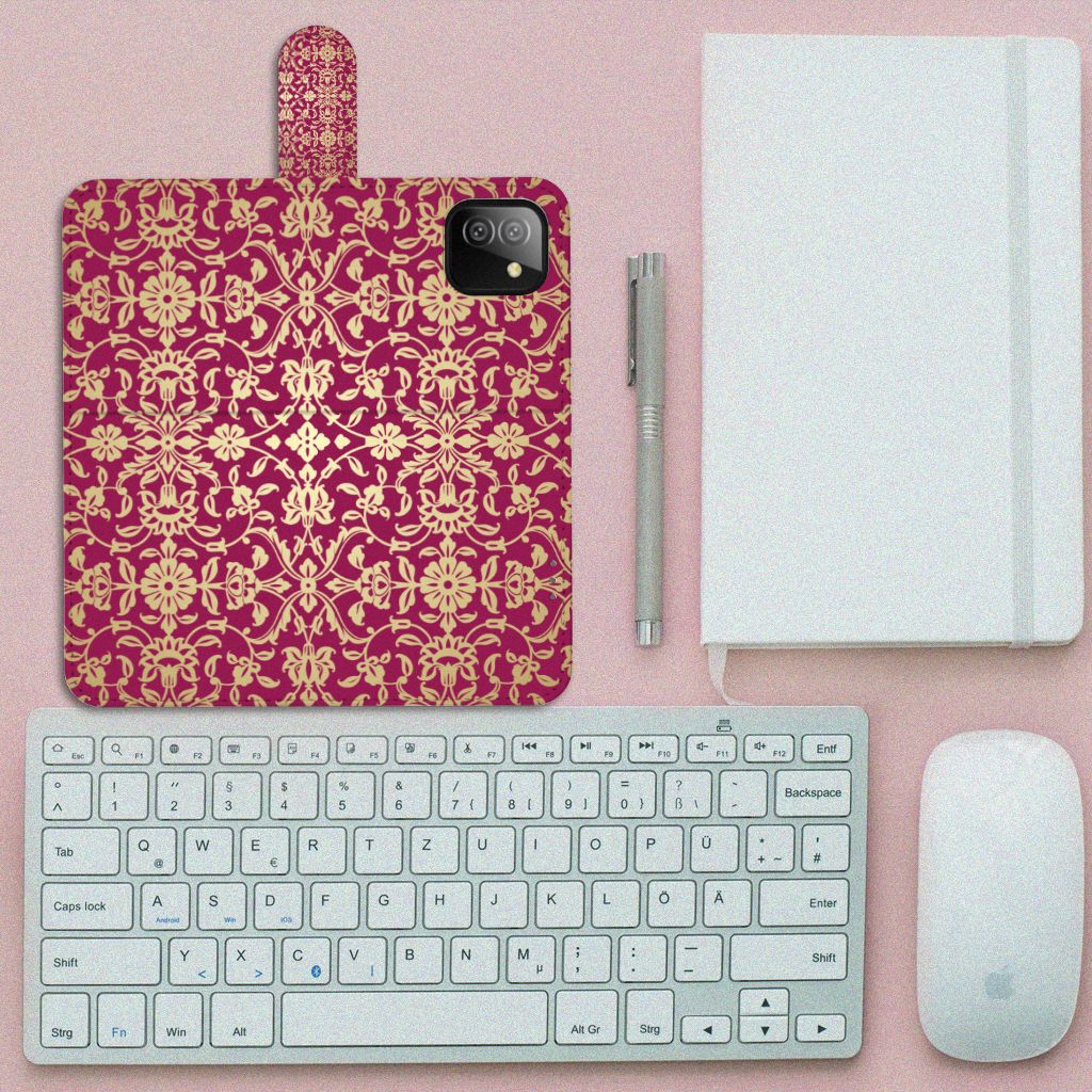 Wallet Case Samsung Galaxy A03 Barok Pink