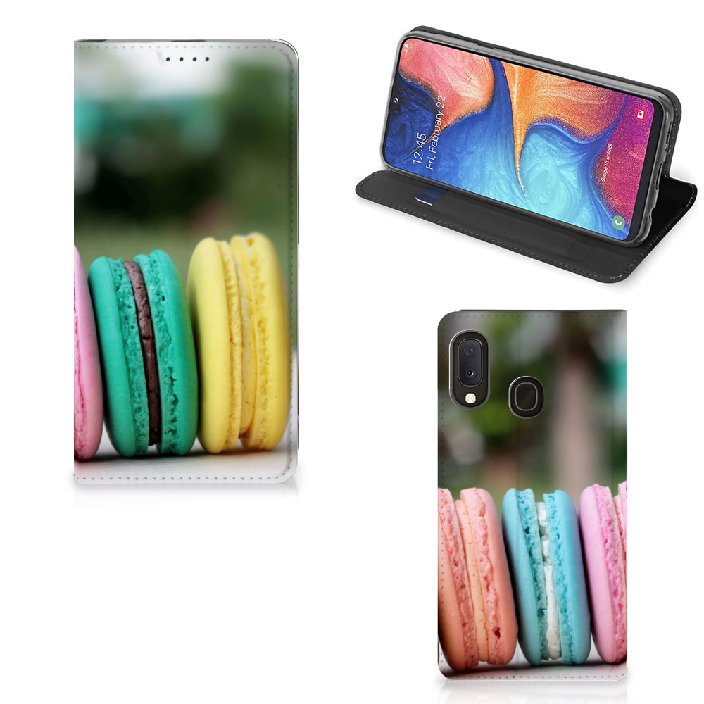 Samsung Galaxy A20e Flip Style Cover Macarons