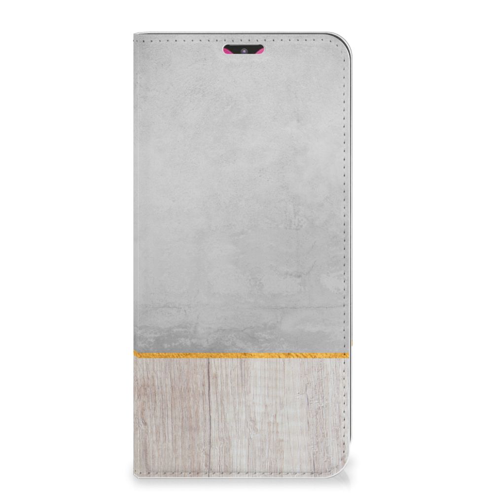 Samsung Galaxy M20 Book Wallet Case Wood Concrete