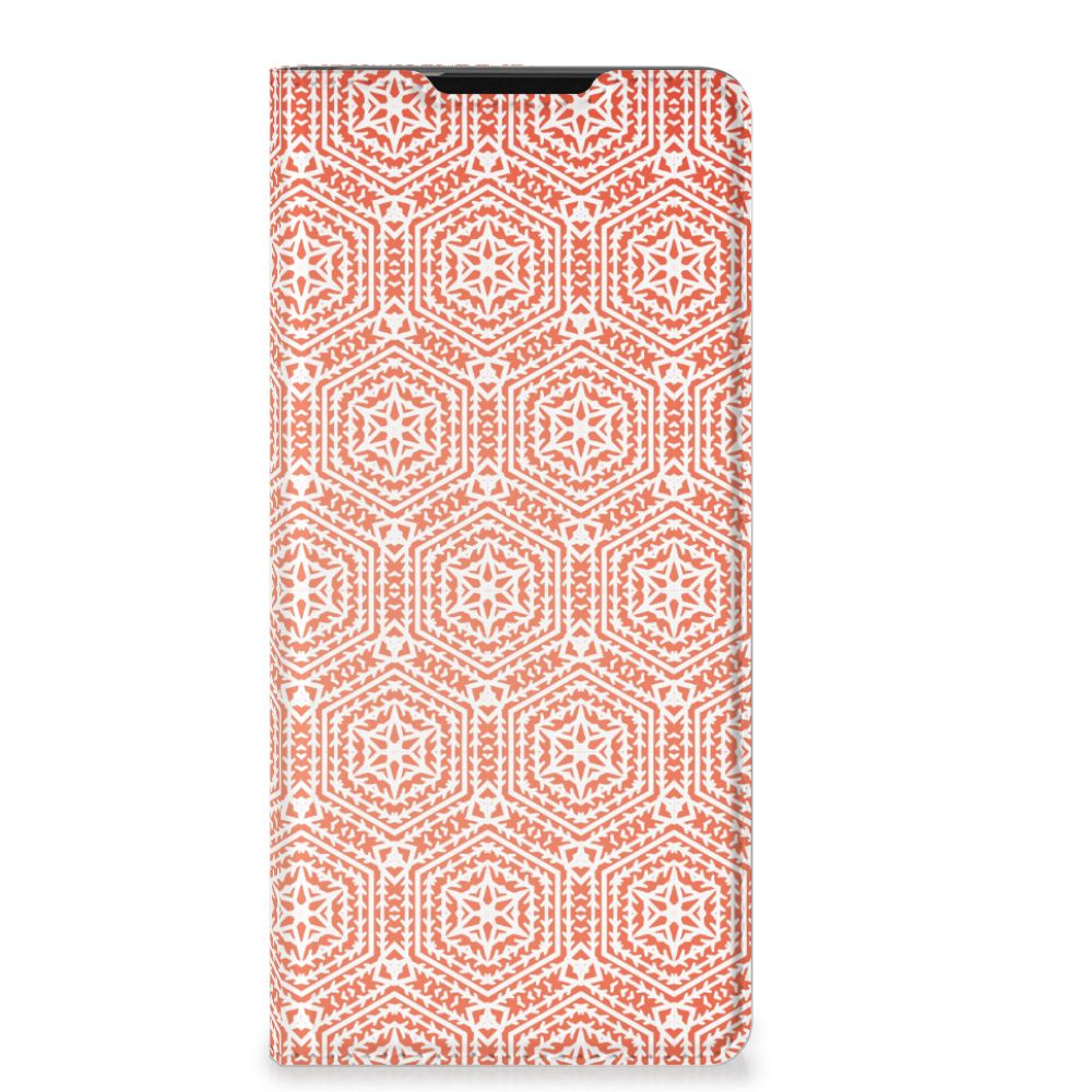 Samsung Galaxy S21 Ultra Hoesje met Magneet Pattern Orange - B2C Telecom