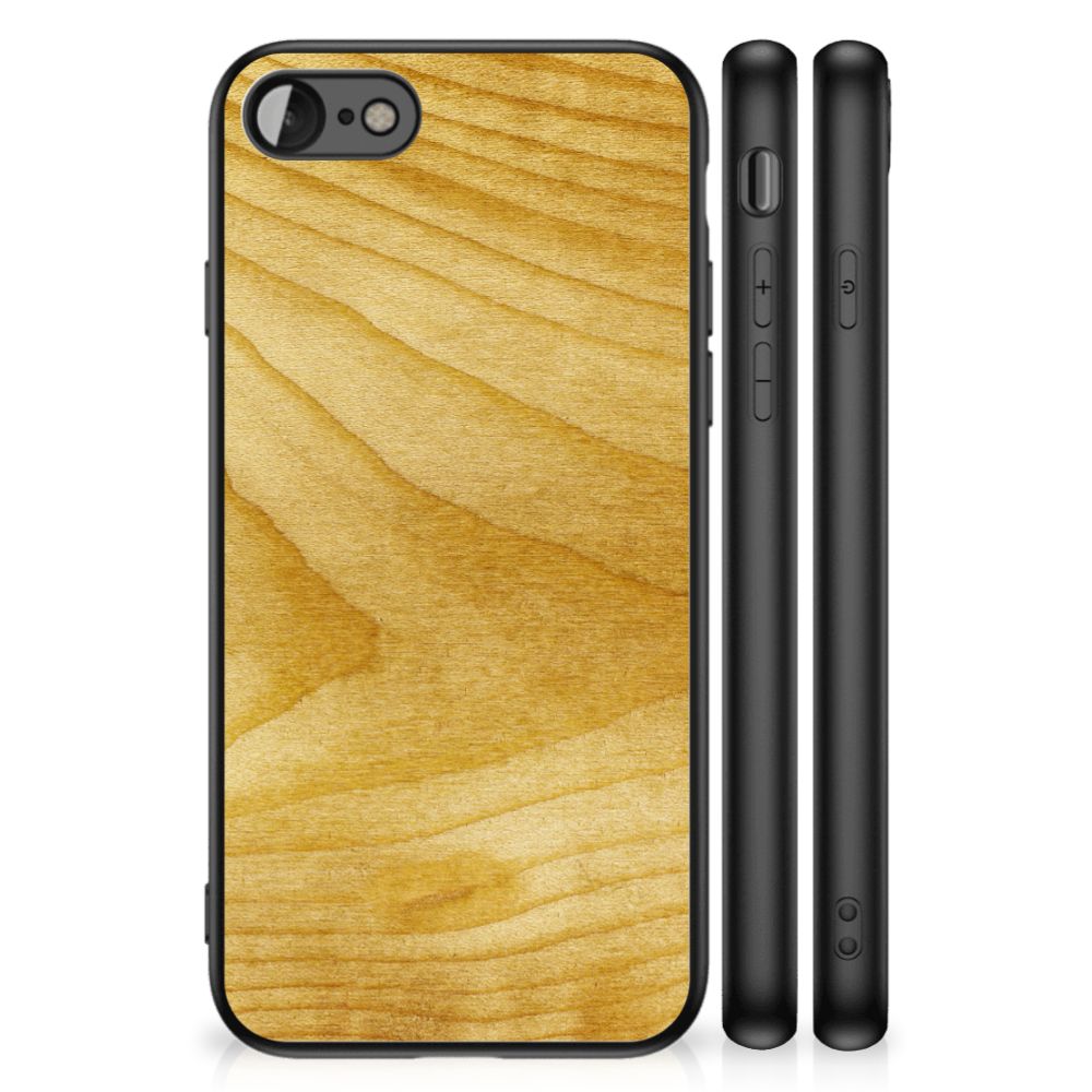 iPhone SE 2022 | SE 2020 | 7/8 Houten Print Telefoonhoesje Licht Hout