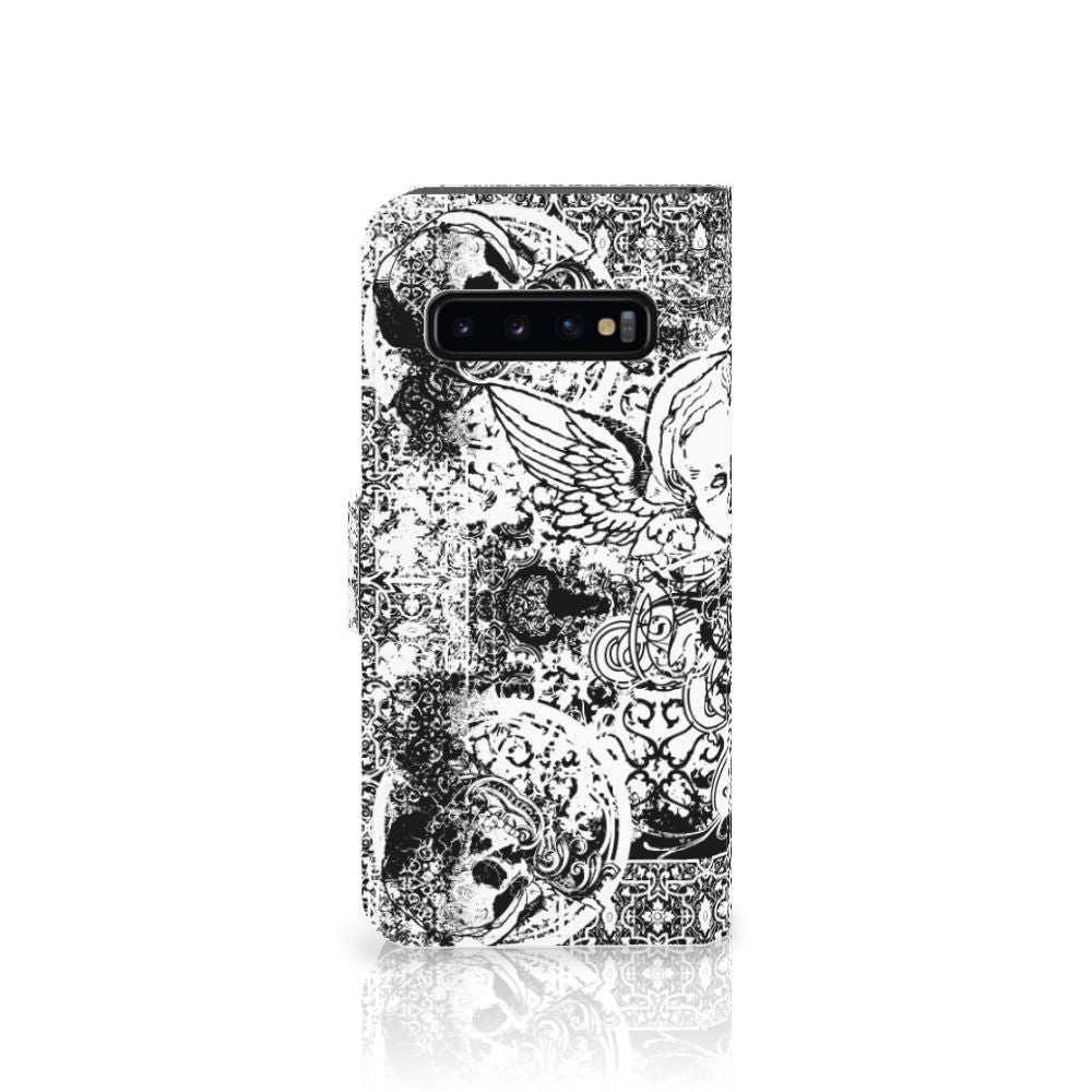 Telefoonhoesje met Naam Samsung Galaxy S10 Skulls Angel
