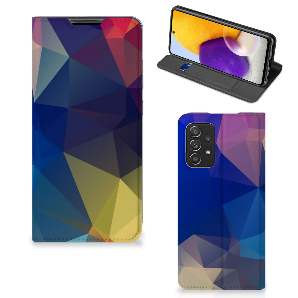 Samsung Galaxy A72 (5G/4G) Stand Case Polygon Dark