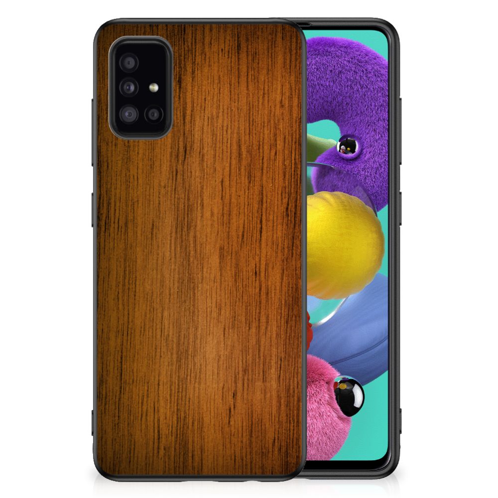 Samsung Galaxy A51 Grip Case Donker Hout