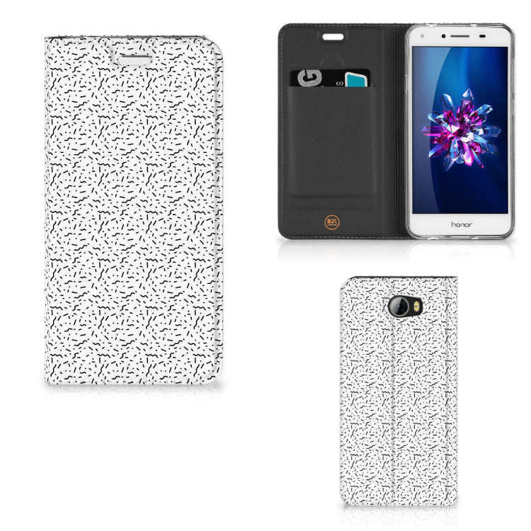 Huawei Y5 2 | Y6 Compact Hoesje met Magneet Stripes Dots