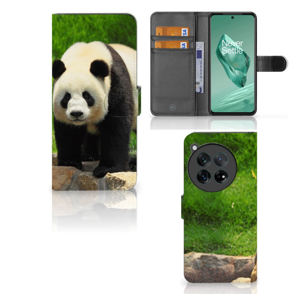 OnePlus 12 Telefoonhoesje met Pasjes Panda
