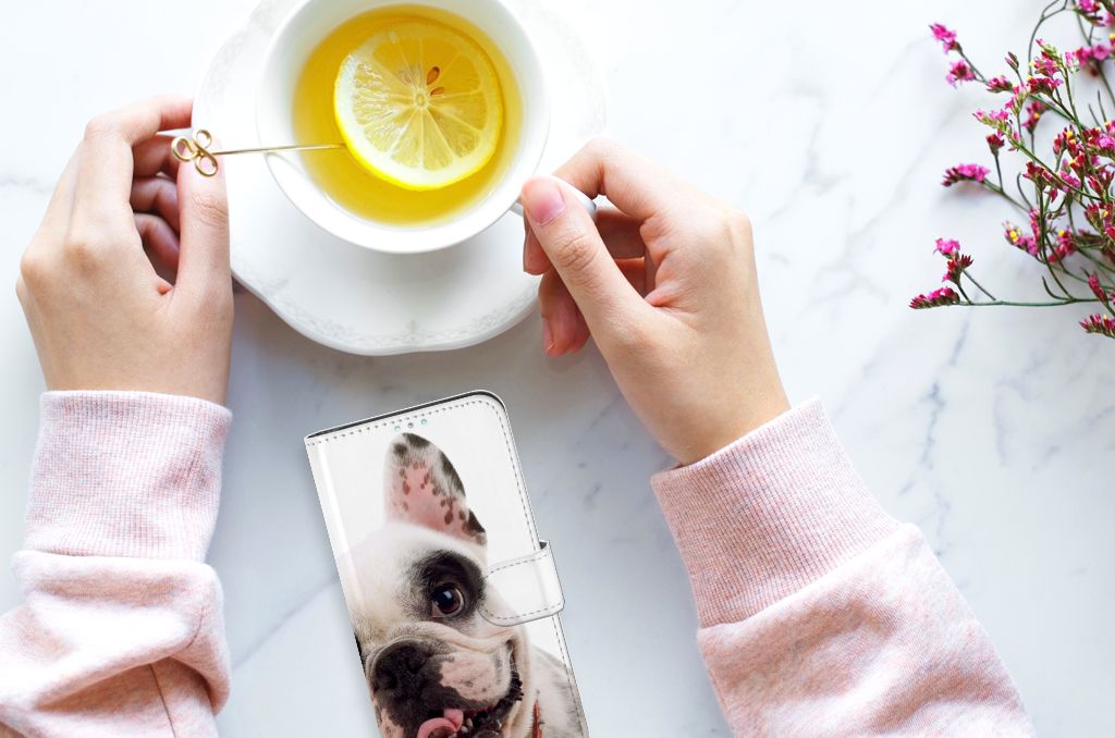 Samsung Galaxy A41 Telefoonhoesje met Pasjes Franse Bulldog