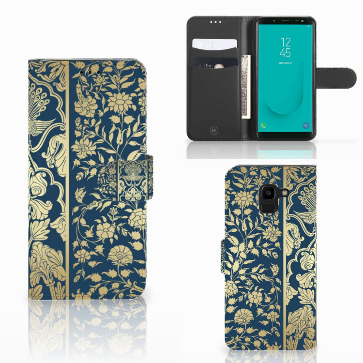 Samsung Galaxy J6 2018 Hoesje Beige Flowers