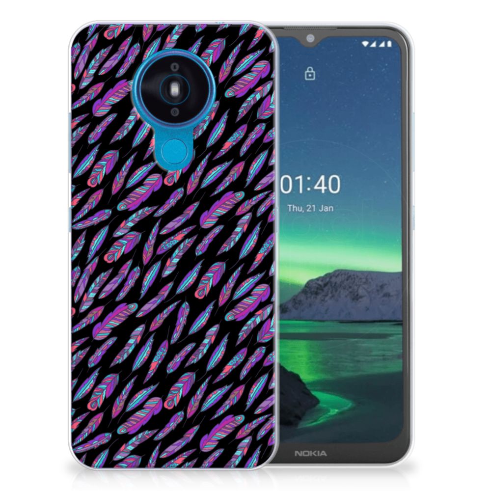 Nokia 1.4 TPU bumper Feathers Color