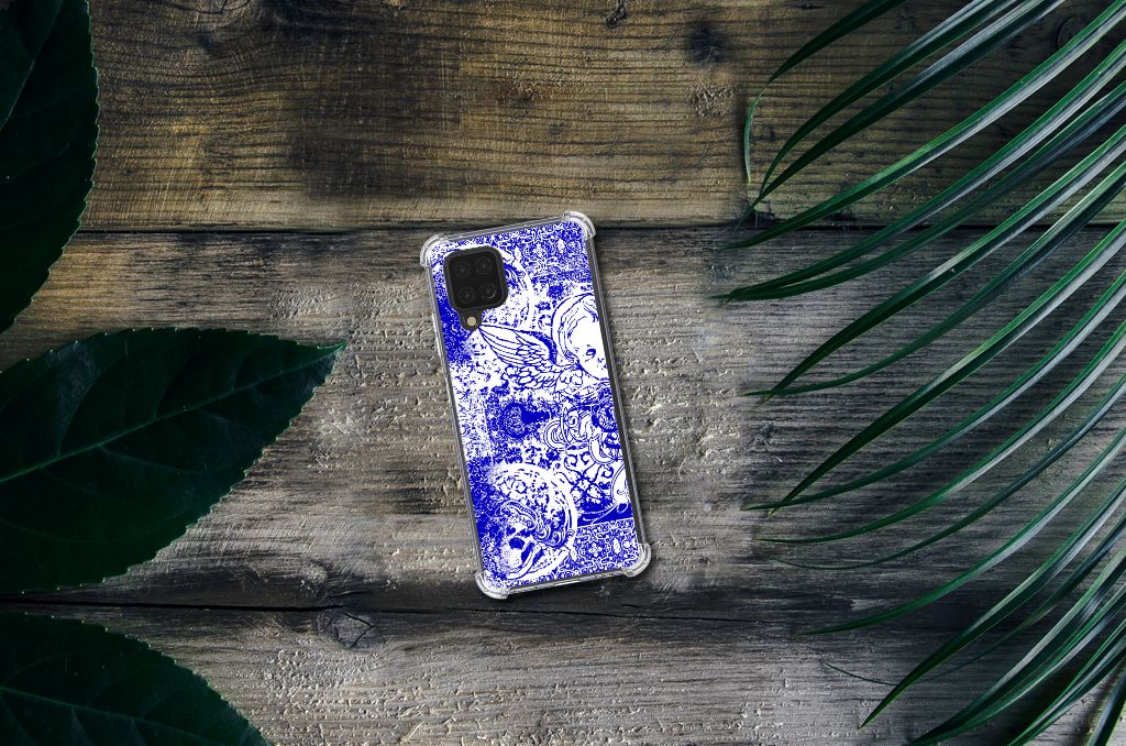 Extreme Case Samsung Galaxy A12 Angel Skull Blauw - B2C Telecom
