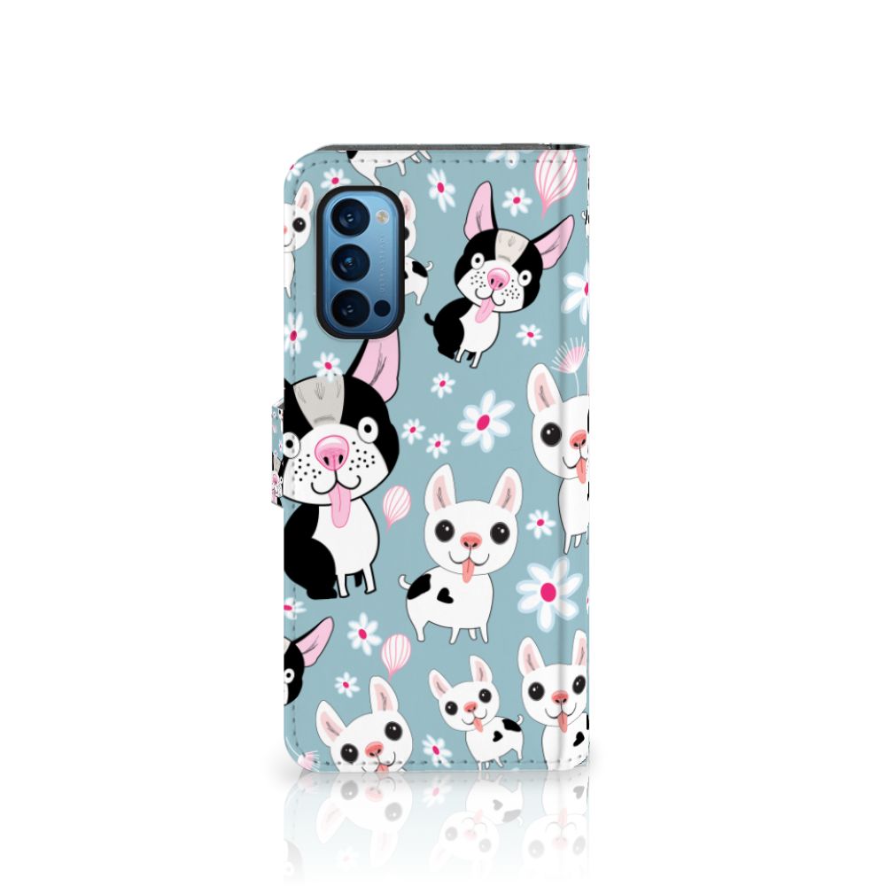 OPPO Reno 4 Pro 5G Telefoonhoesje met Pasjes Hondjes