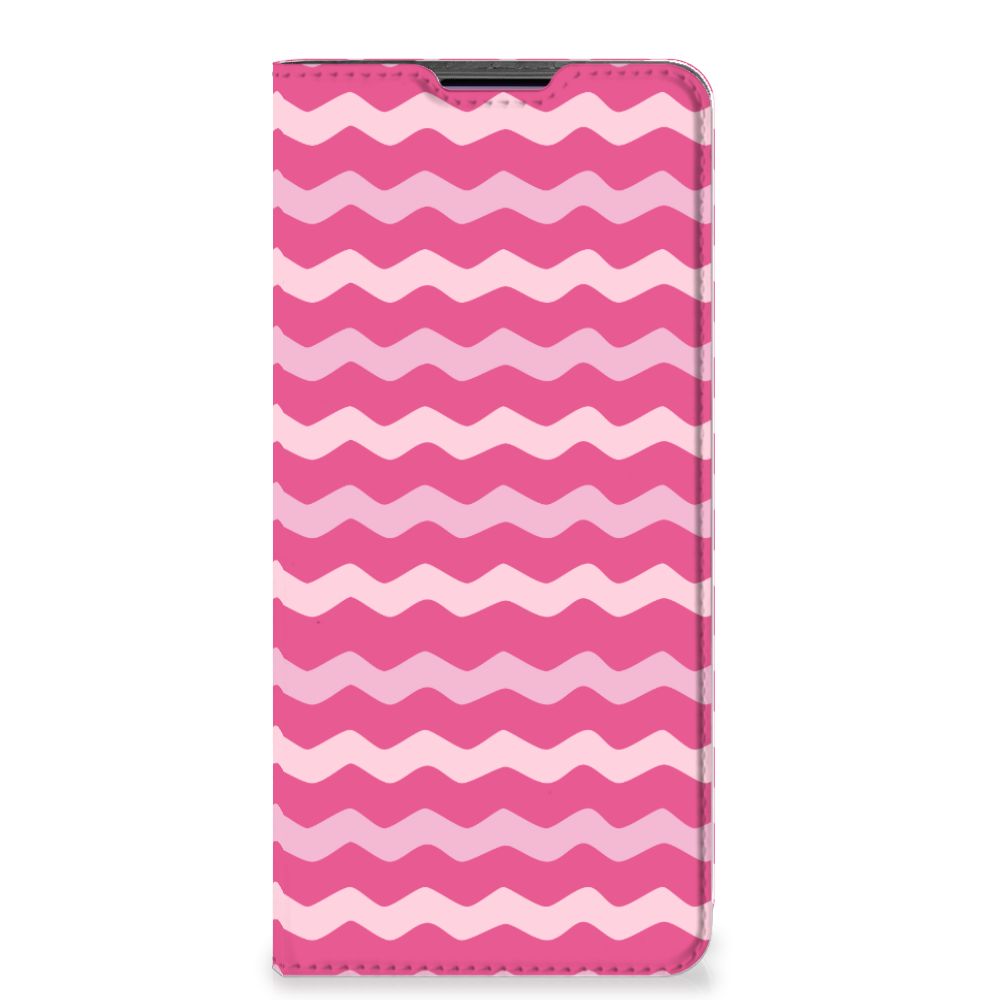 Motorola Edge 30 Pro Hoesje met Magneet Waves Pink - B2C Telecom