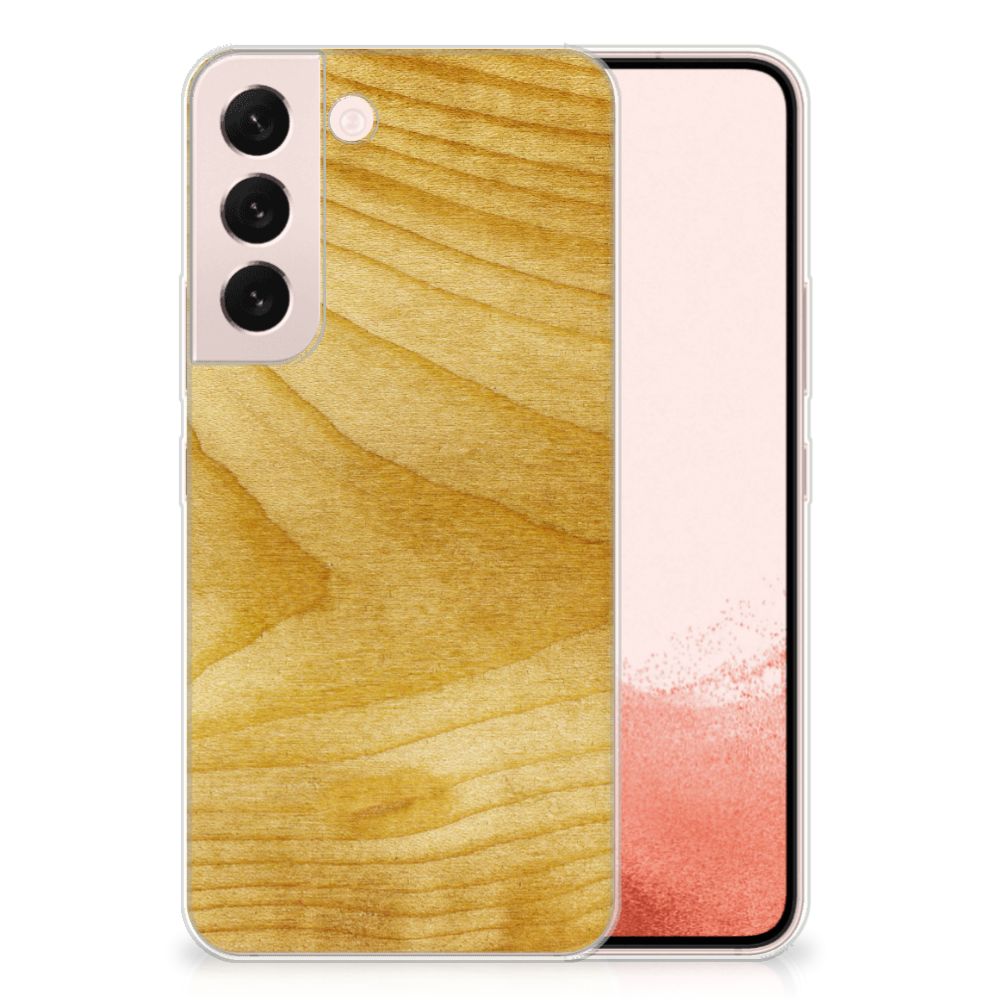 Samsung Galaxy S22 Bumper Hoesje Licht Hout