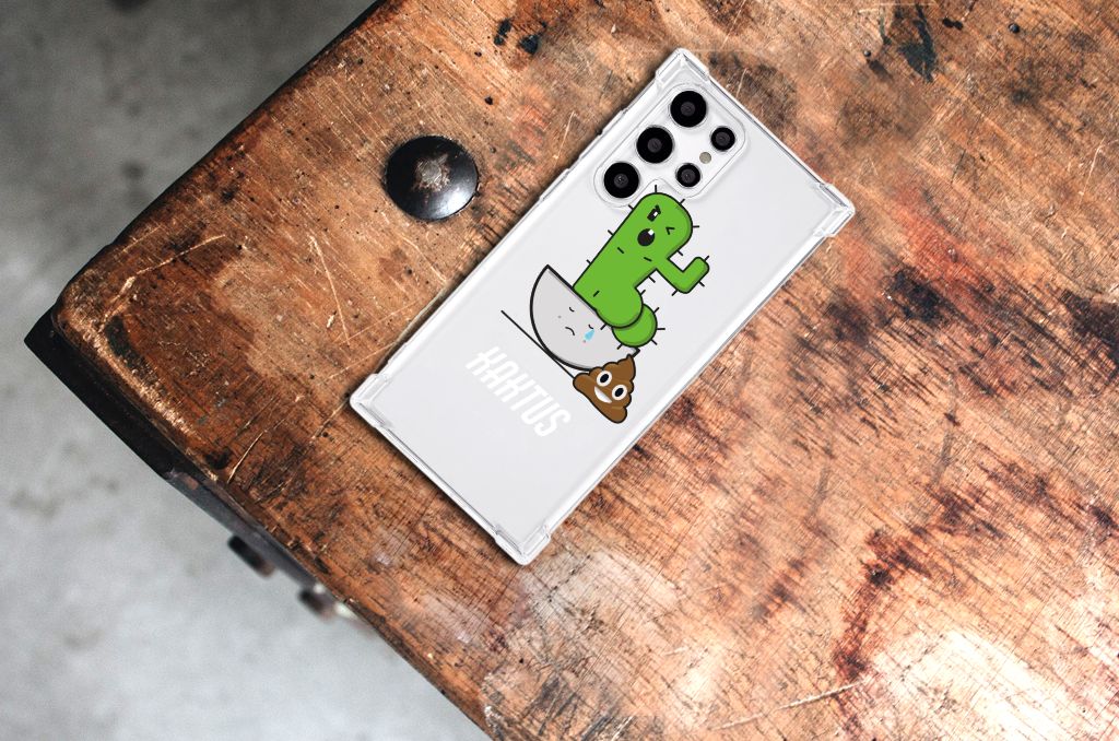 Samsung Galaxy S22 Ultra Stevig Bumper Hoesje Cactus Poo B2C Telecom