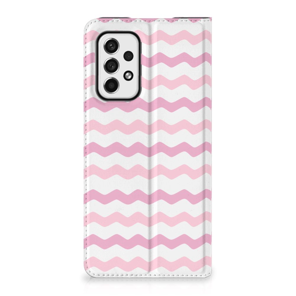 Samsung Galaxy A73 Hoesje met Magneet Waves Roze - B2C Telecom