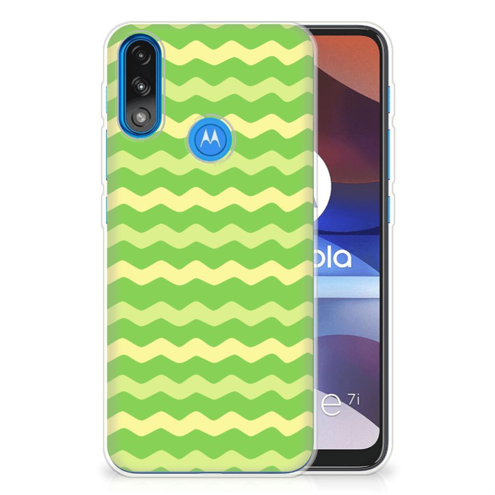 Motorola Moto E7/E7i Power TPU bumper Waves Green