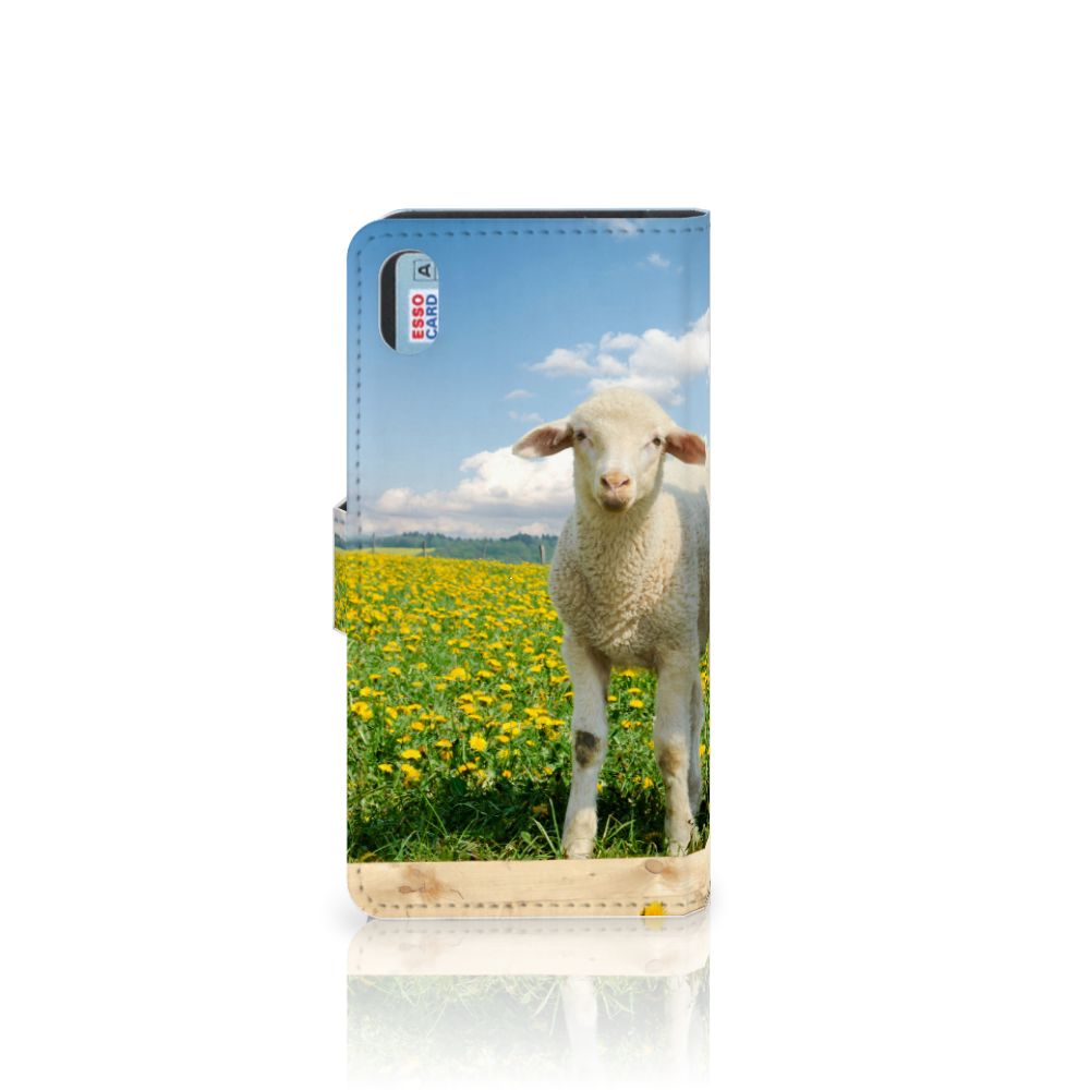 Xiaomi Redmi 7A Telefoonhoesje met Pasjes Schaap en Lammetje
