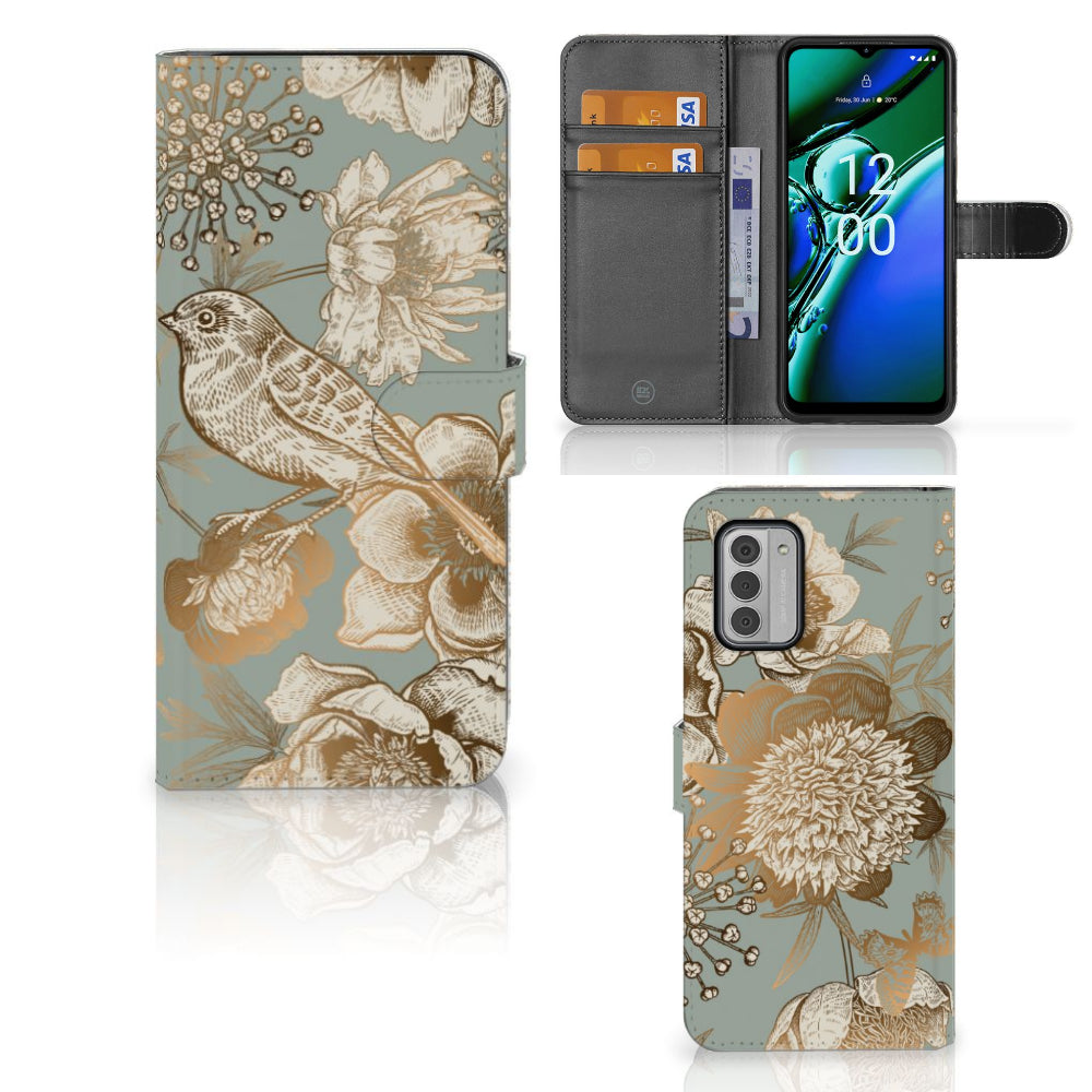 Hoesje voor Nokia G42 Vintage Bird Flowers