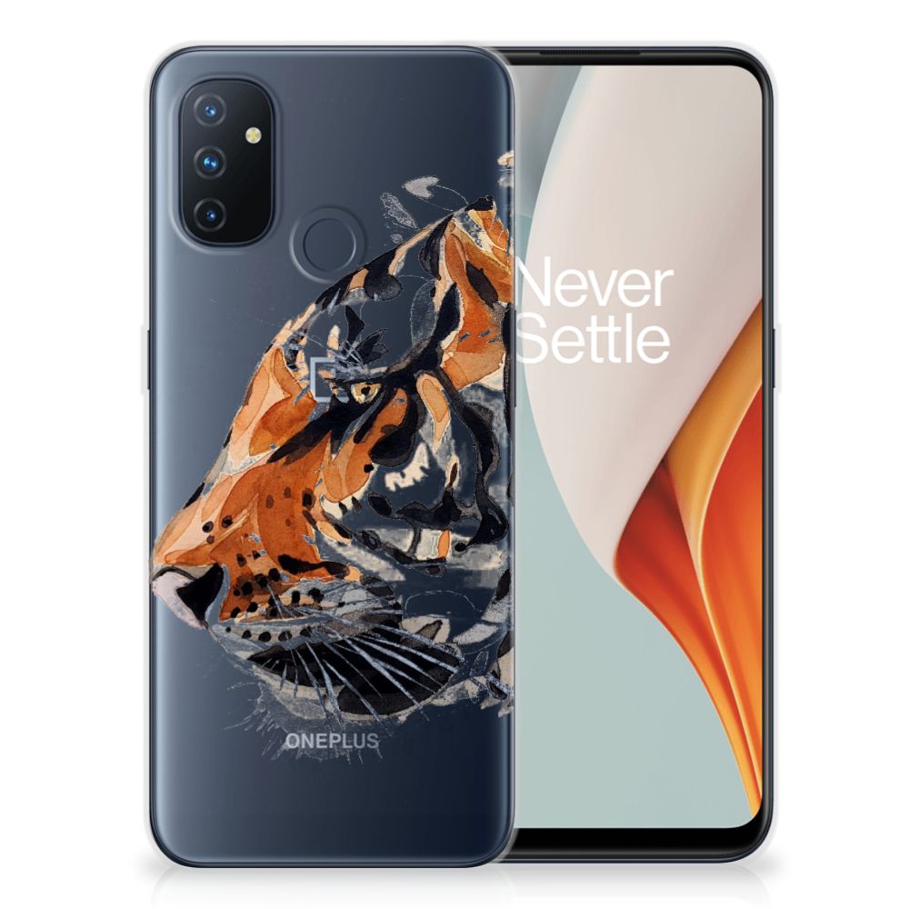 Hoesje maken OnePlus Nord N100 Watercolor Tiger