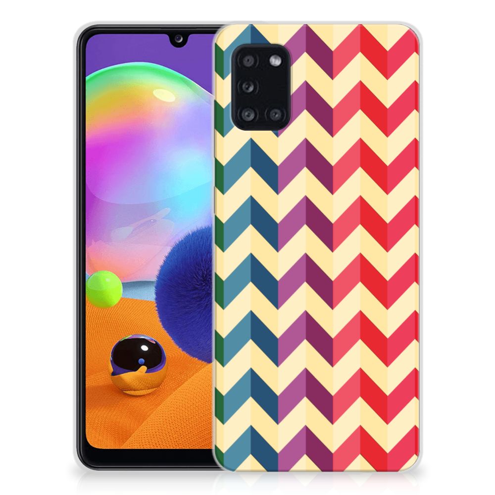 Samsung Galaxy A31 TPU bumper Zigzag Multi Color