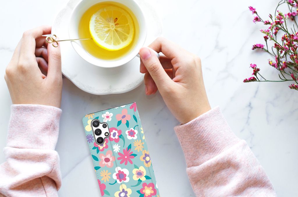 Samsung Galaxy A32 4G | A32 5G Enterprise Editie Smart Cover Flower Power - B2C Telecom