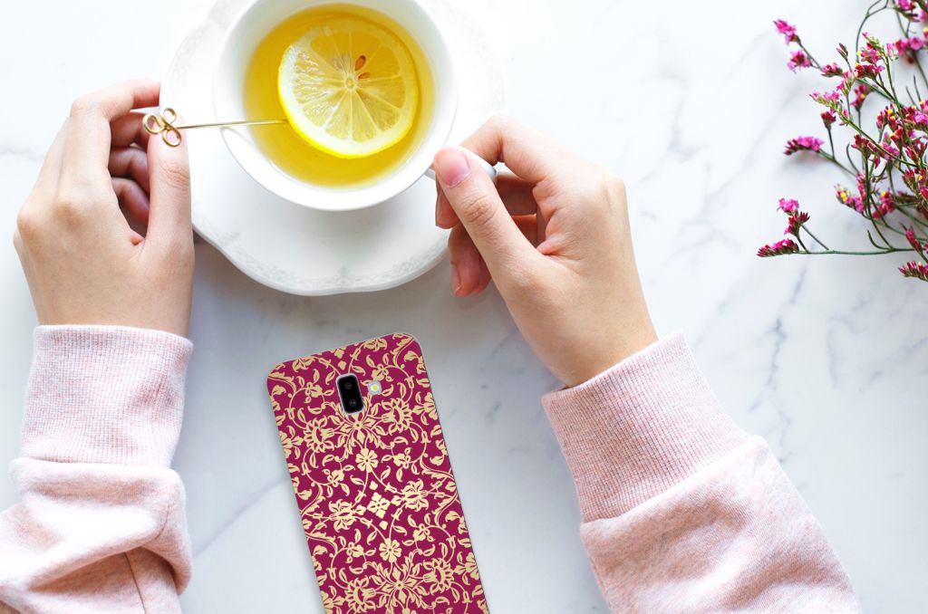 Siliconen Hoesje Samsung Galaxy J6 Plus (2018) Barok Pink