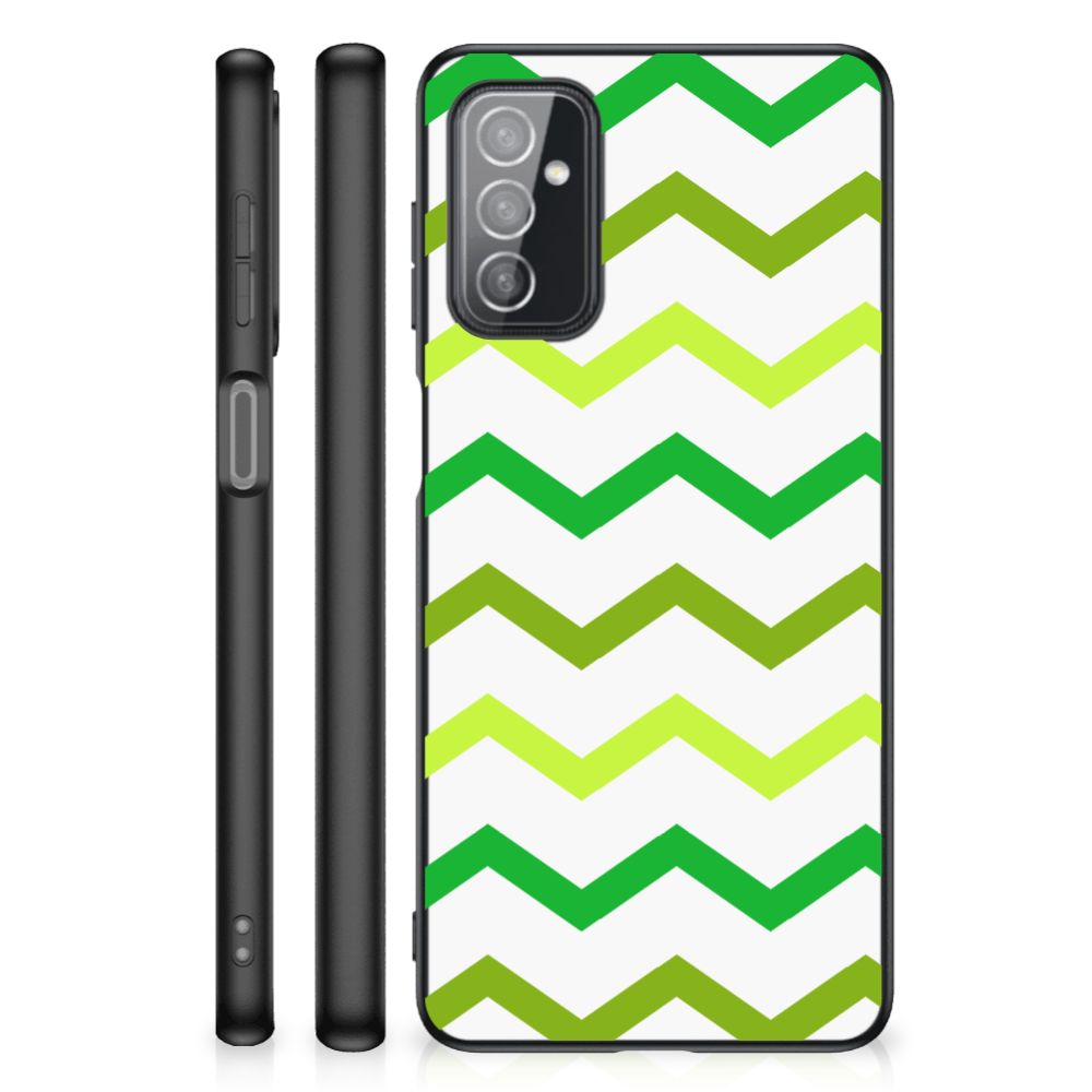 Samsung Galaxy M52 Back Case Zigzag Groen B2C Telecom