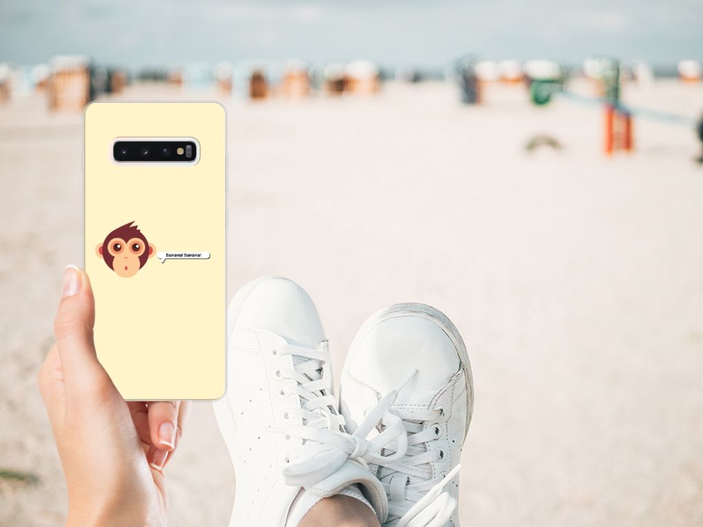 Samsung Galaxy S10 Plus Telefoonhoesje met Naam Monkey