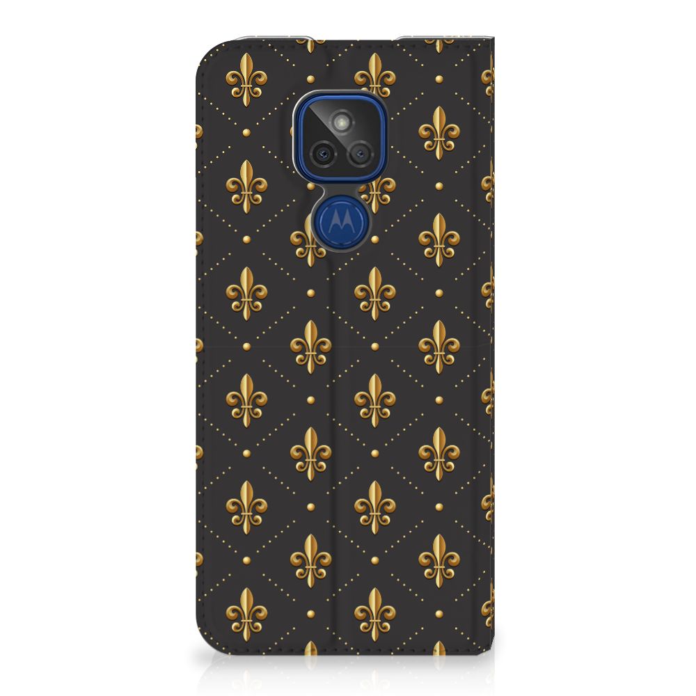 Motorola Moto G9 Play Hoesje met Magneet Franse Lelie - B2C Telecom