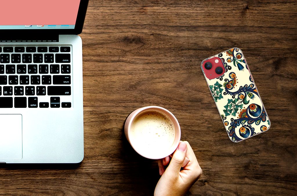 Siliconen Hoesje Apple iPhone 13 Barok Flower B2C Telecom