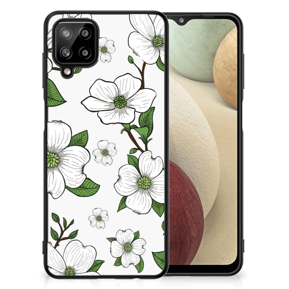 Samsung Galaxy A12 Bloemen Hoesje Dogwood Flowers