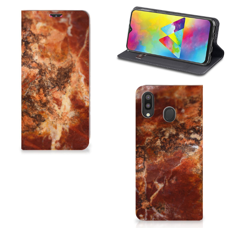Samsung Galaxy M20 Standcase Marmer Bruin