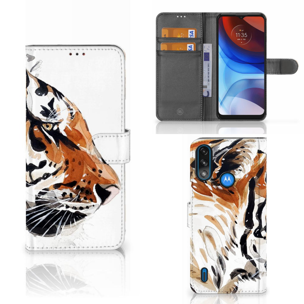 Hoesje Motorola Moto E7i Power | E7 Power Watercolor Tiger