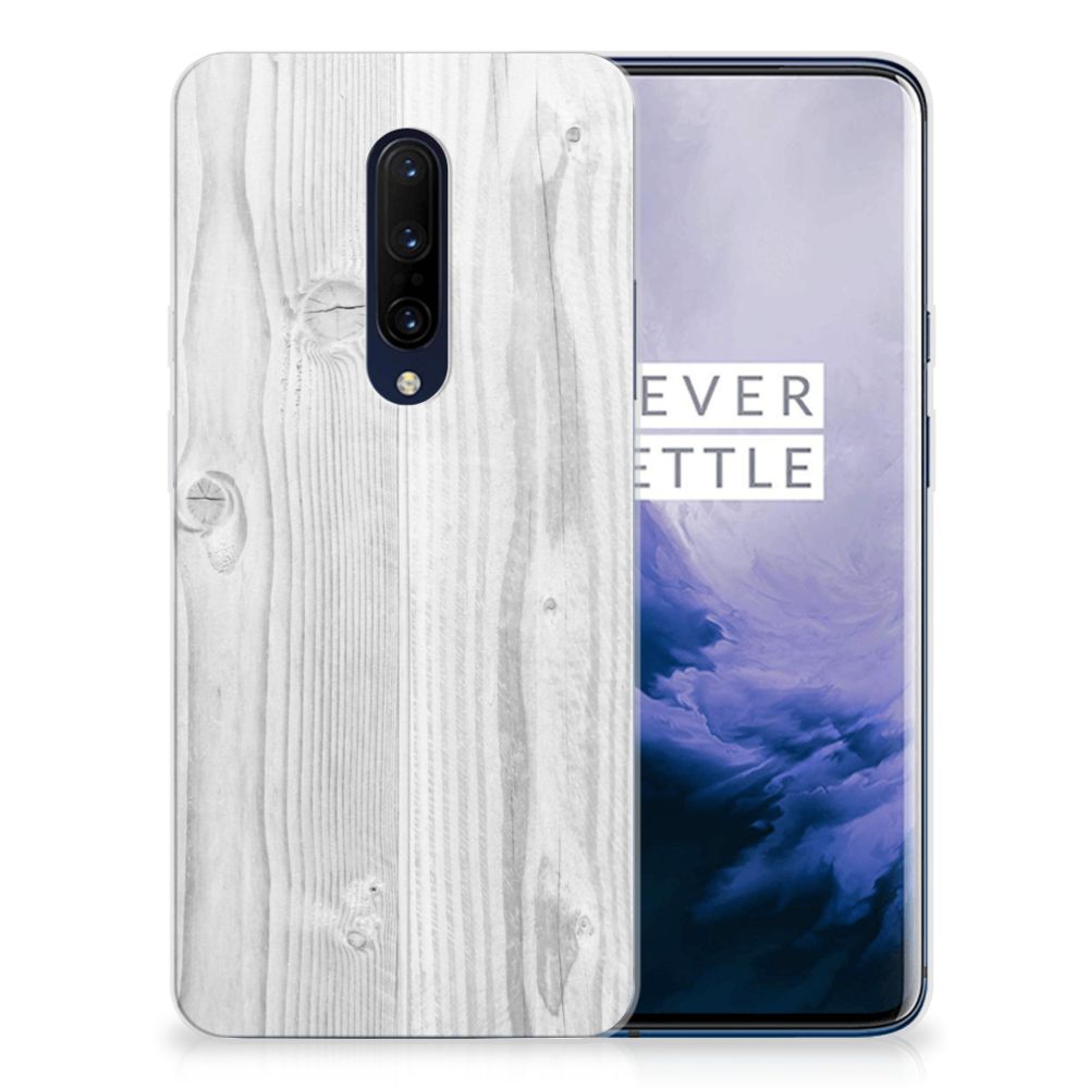 OnePlus 7 Pro Bumper Hoesje White Wood