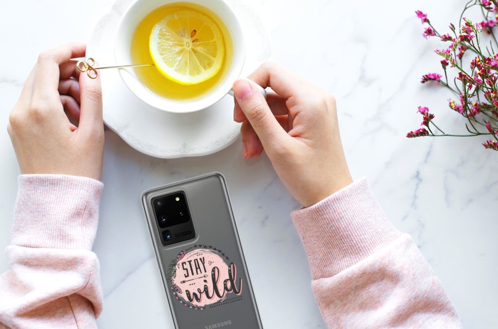 Samsung Galaxy S20 Ultra Telefoonhoesje met Naam Boho Stay Wild B2C Telecom