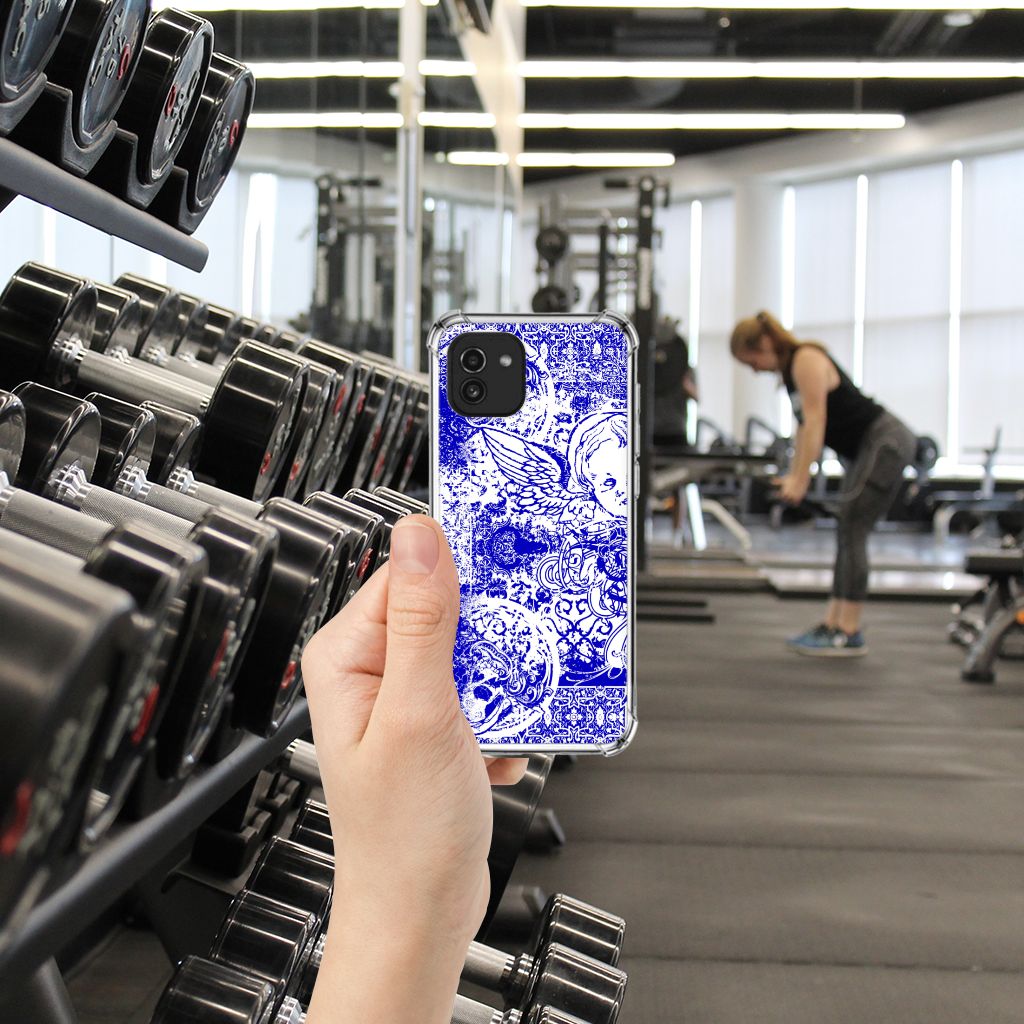 Extreme Case Samsung Galaxy A03 Angel Skull Blauw B2C Telecom
