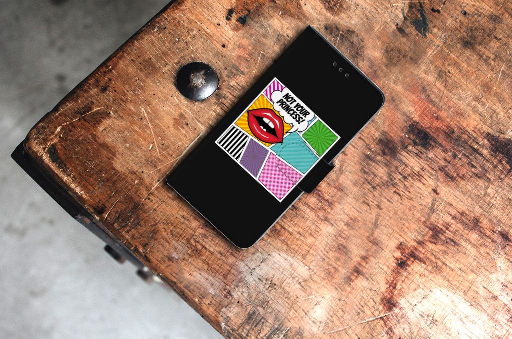 Huawei P10 Lite Wallet Case met Pasjes Popart Princess
