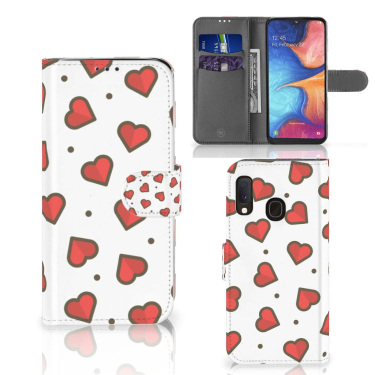 Samsung Galaxy A20e Telefoon Hoesje Hearts