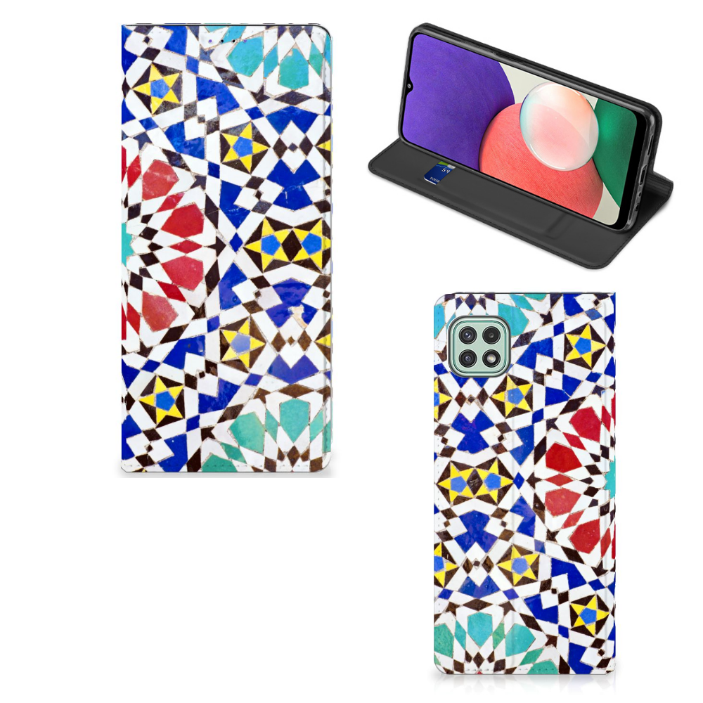 Samsung Galaxy A22 5G Standcase Mozaïek - B2C Telecom