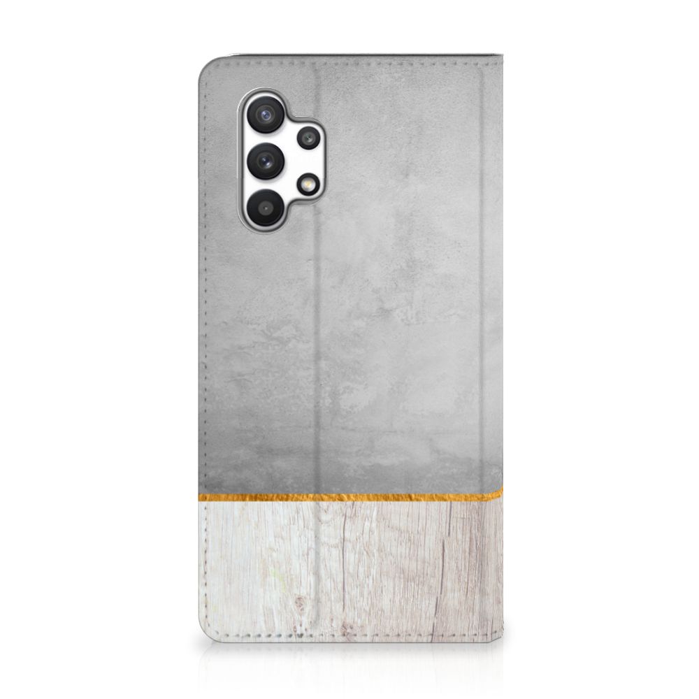 Samsung Galaxy A32 4G | A32 5G Enterprise Editie Book Wallet Case Wood Concrete - B2C Telecom