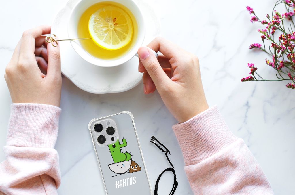 iPhone 14 Pro Stevig Bumper Hoesje Cactus Poo B2C Telecom
