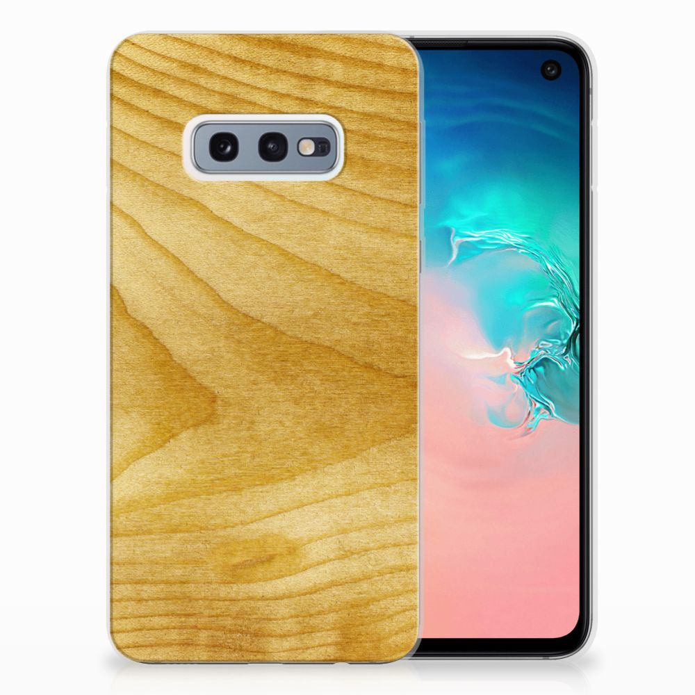 Samsung Galaxy S10e Bumper Hoesje Licht Hout