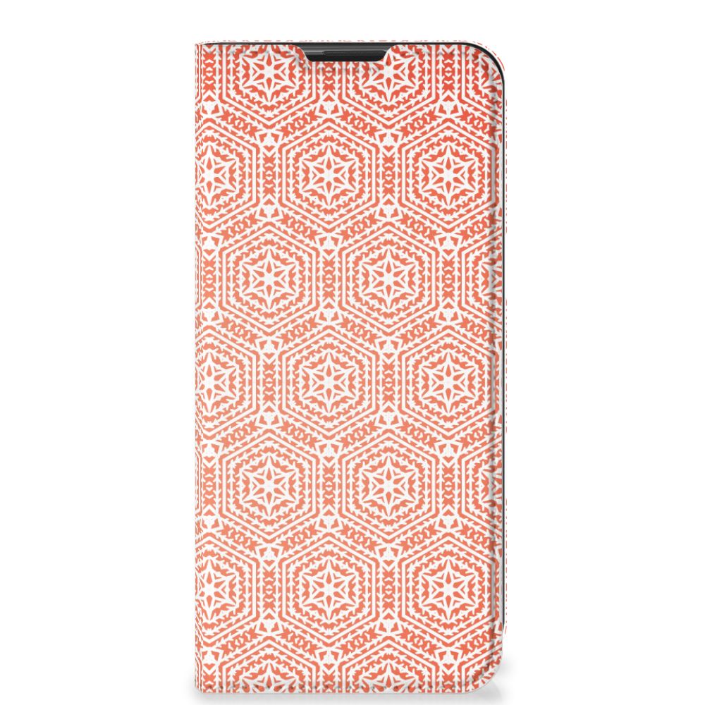 Motorola Moto G9 Play Hoesje met Magneet Pattern Orange - B2C Telecom