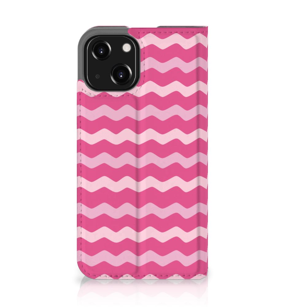 iPhone 13 Mini Hoesje met Magneet Waves Pink - B2C Telecom