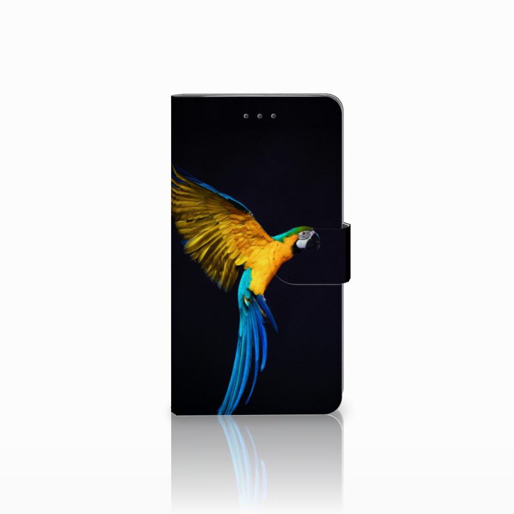 Samsung Galaxy J7 2016 Telefoonhoesje met Pasjes Papegaai