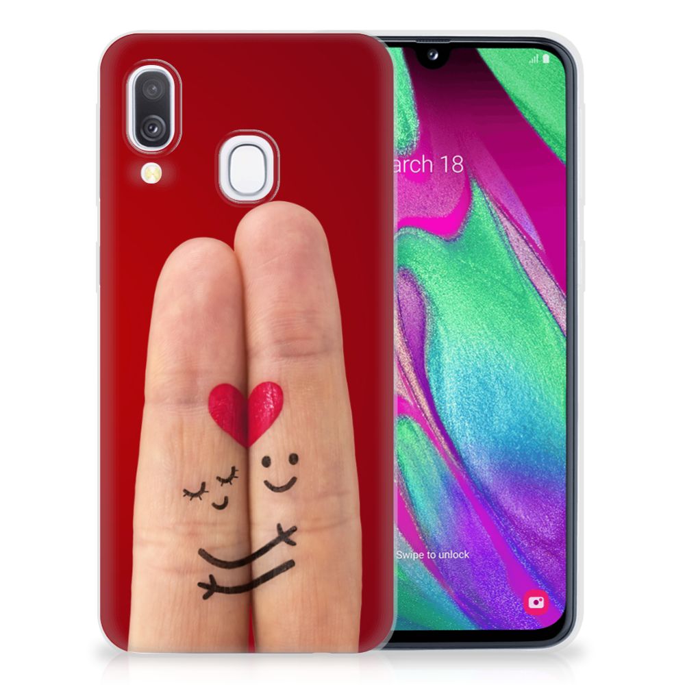 Samsung Galaxy A40 Silicone Back Cover Liefde - Origineel Romantisch Cadeau