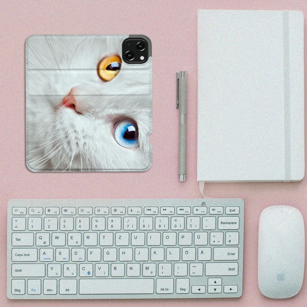 iPhone 13 Hoesje maken Witte Kat